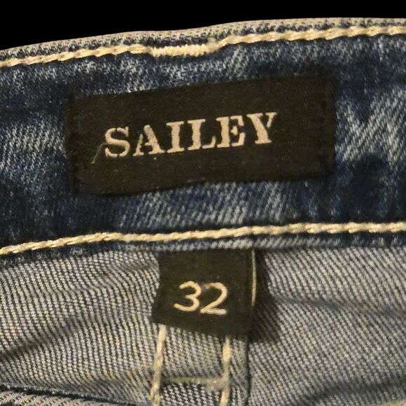 Sailey Jeans Size 32 High Rise Boot Cut Stretchy Mexico Hippie Cowgirl - Picture 4 of 8